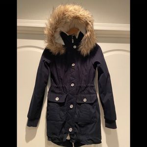 Hollister XS fur trim hood AND fur inside jacket